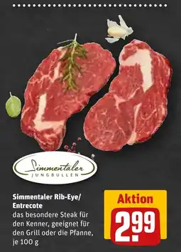 REWE DE Entrecote Simmentaler Rib-Eye/ tilbud