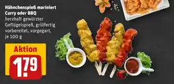 REWE DE Hähnchenspieẞ mariniert Curry oder BBQ tilbud