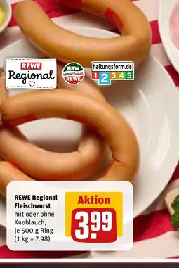REWE DE REWE Regional Fleischwurst tilbud