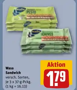 REWE DE Wasa Sandwich versch. Sorten, tilbud
