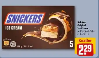 REWE DE Snickers Original Ice Cream tilbud