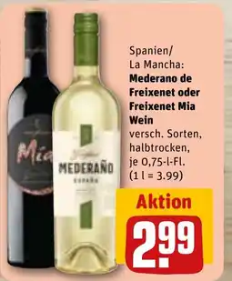 REWE DE Spanien/ La Mancha: Mederano de Freixenet oder Freixenet Mia Wein tilbud
