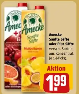 REWE DE Amecke Sanfte Säfte oder Plus Säfte versch. Sorten, tilbud