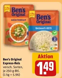 REWE DE Ben's original express-reis tilbud
