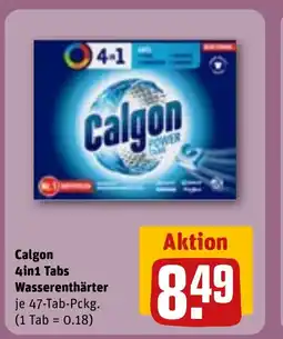 REWE DE Calgon 4in1 Tabs Wasserenthärter tilbud