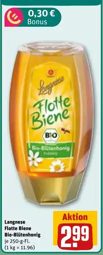 REWE DE Langnese Flotte Biene Bio-Blütenhonig tilbud