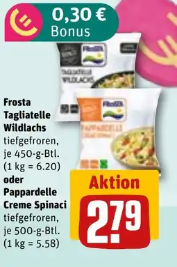 REWE DE Frosta Tagliatelle Wildlachs tiefgefroren, tilbud