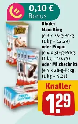 REWE DE Kinder Maxi King tilbud