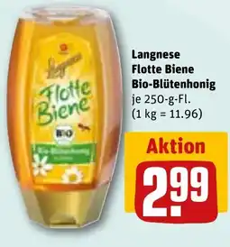 REWE DE Langnese Flotte Biene Bio-Blütenhonig tilbud