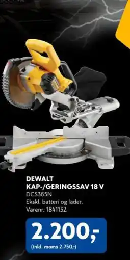 Davidsen DEWALT KAP-/GERINGSSAV 18 V tilbud