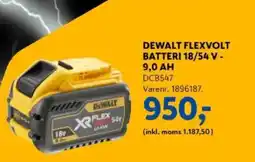 Davidsen DEWALT FLEXVOLT BATTERI 18/54 V - 9,0 AH tilbud