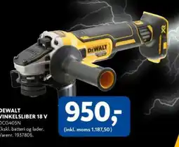 Davidsen DEWALT VINKELSLIBER 18 V tilbud