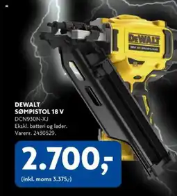 Davidsen DEWALT SØMPISTOL 18 V DCN930N-XJ tilbud