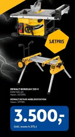 Davidsen DEWALT BORDSAV 230 V tilbud