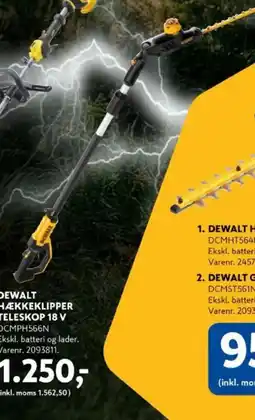 Davidsen DEWALT HÆKKEKLIPPER TELESKOP 18 V DCMPH566N tilbud