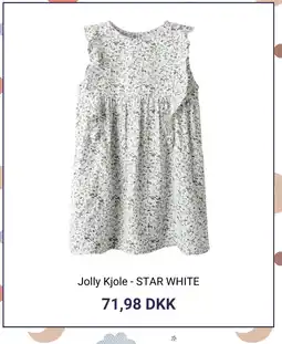 Babysam Jolly kjole - star white tilbud