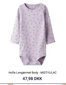 Babysam Hofie Langærmet Body - MISTYLILAC tilbud