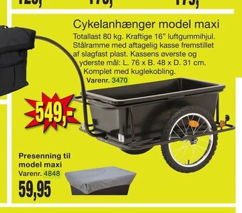 Cykelanhænger model maxi