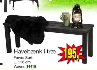 Harald Nyborg Havebænk i træ tilbud