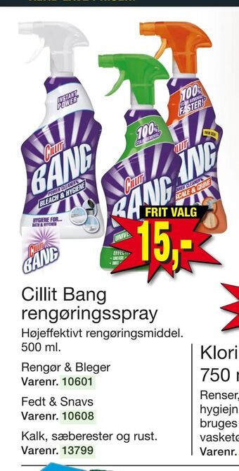 Harald Nyborg Cillit Bang rengøringsspray tilbud