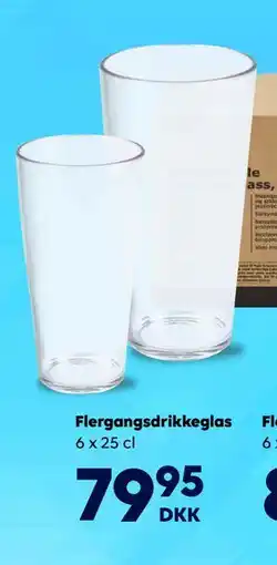 BorderShop Flergangsdrikkeglas, DKK 79.95 tilbud