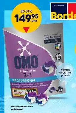 BorderShop Omo Active Clean 3-in-1 vaskekapsel, DKK 149.95 tilbud
