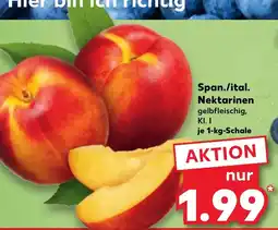 Kaufland Span./ital. Nektarinen gelbfleischig, KI. I tilbud