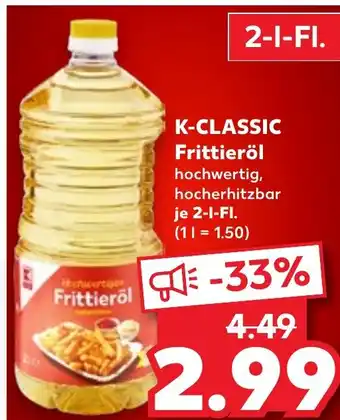 Kaufland DE K-CLASSIC Frittieröl tilbud