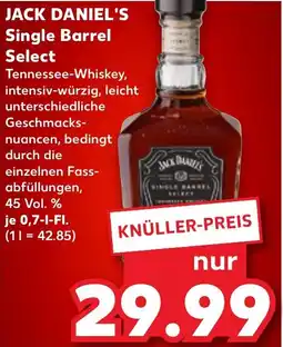 Kaufland JACK DANIEL'S Single Barrel Select tilbud