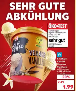 Kaufland K-TAKE IT VEGGIE Veganes Vanilleeis tilbud