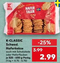 Kaufland K-CLASSIC Schwed. Haferkekse tilbud