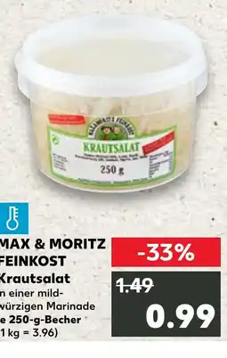 Kaufland MAX & MORITZ FEINKOST Krautsalat tilbud