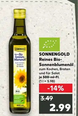 Kaufland SONNENGOLD Reines Bio- Sonnenblumenöl tilbud