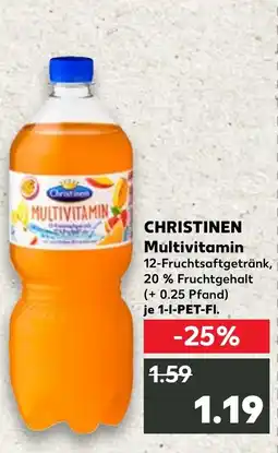 Kaufland CHRISTINEN Multivitamin 12-Fruchtsaftgetränk, tilbud