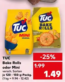 Kaufland TUC Bake Rolls oder Mini tilbud