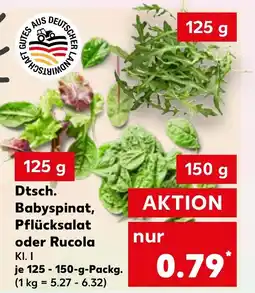 Kaufland Pflücksalat Dtsch. Babyspinat, oder Rucola tilbud