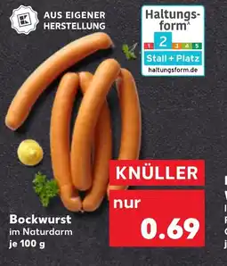 Kaufland Bockwurst im Naturdarm je tilbud