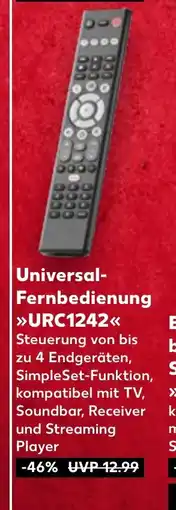 Kaufland Universal- Fernbedienung >>>URC1242<< tilbud