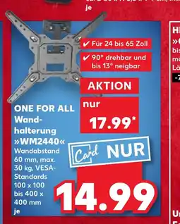 Kaufland ONE FOR ALL Wand- halterung tilbud