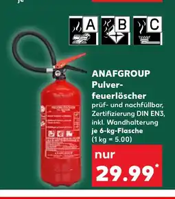 Kaufland ANAFGROUP Pulver- feuerlöscher tilbud