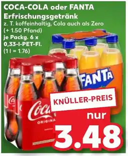 Kaufland COCA-COLA oder FANTA Erfrischungsgetränk tilbud