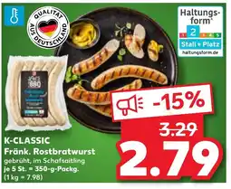 Kaufland K-CLASSIC Fränk. Rostbratwurst tilbud