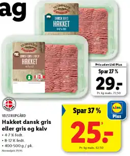 Lidl VILSTRUPGÅRD Hakket dansk gris eller gris og kalv tilbud