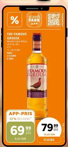 Scandinavian Park THE FAMOUS GROUSE, DKK 79.99, App-pris tilbud