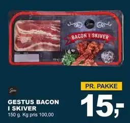 Let-Køb GESTUS BACON I SKIVER, DKK 15 tilbud