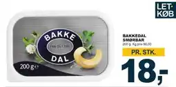 Let-Køb BAKKEDAL SMØRBAR, DKK 18 tilbud