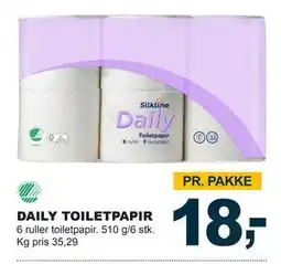 Let-Køb DAILY TOILETPAPIR, DKK 18 tilbud
