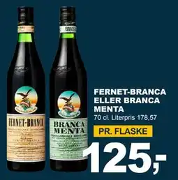 Let-Køb FERNET-BRANCA ELLER BRANCA MENTA, DKK 125 tilbud