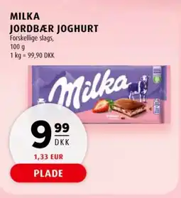 Scandinavian Park MILKA Jordbær joghurt tilbud