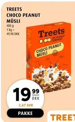 Scandinavian Park Treets Choco peanut müsli tilbud